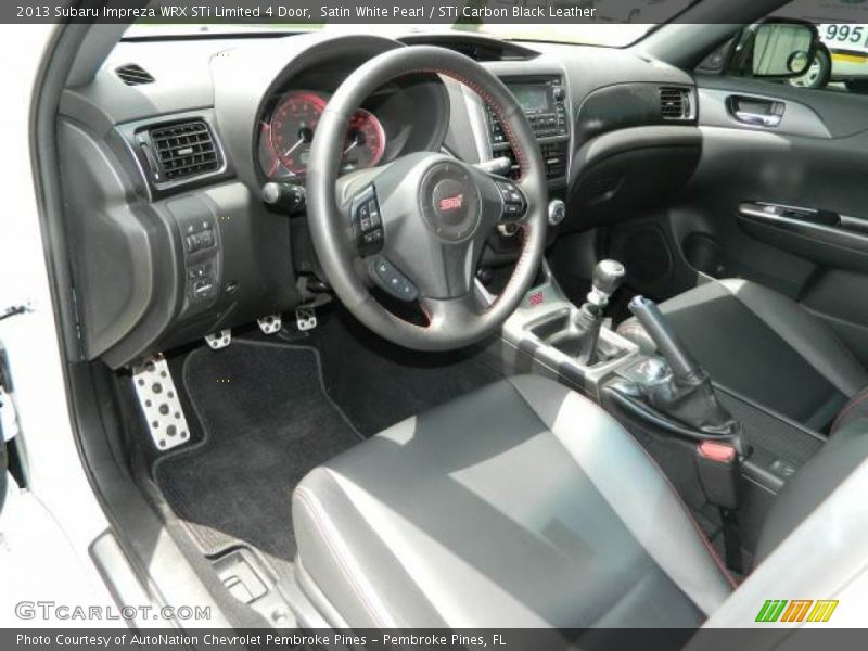  2013 Impreza WRX STi Limited 4 Door STi Carbon Black Leather Interior