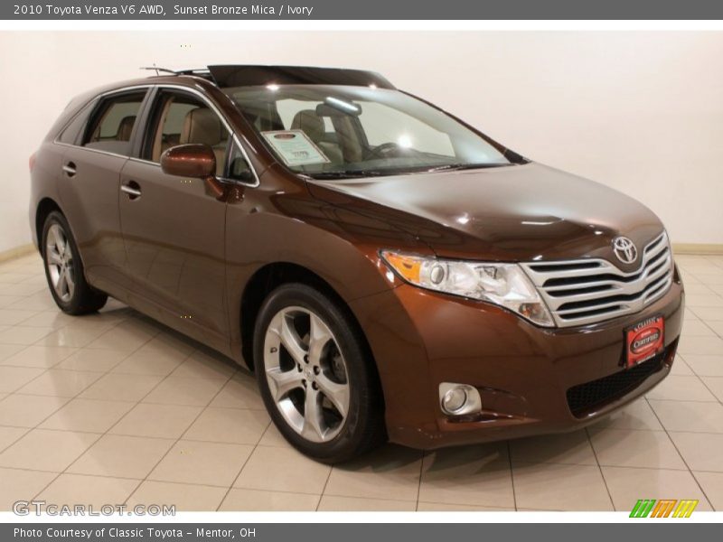 Sunset Bronze Mica / Ivory 2010 Toyota Venza V6 AWD
