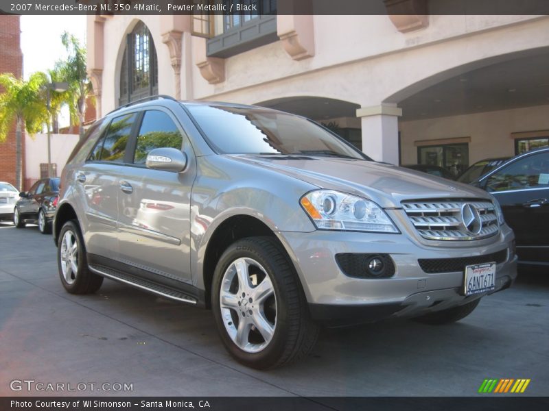Pewter Metallic / Black 2007 Mercedes-Benz ML 350 4Matic
