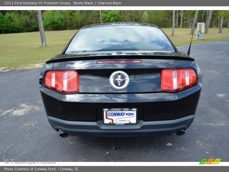 Ebony Black / Charcoal Black 2011 Ford Mustang V6 Premium Coupe