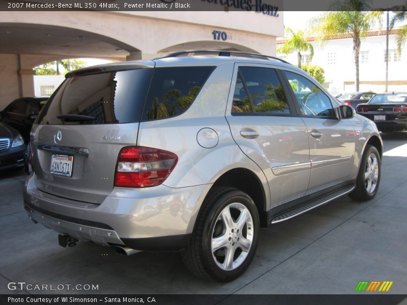 Pewter Metallic / Black 2007 Mercedes-Benz ML 350 4Matic