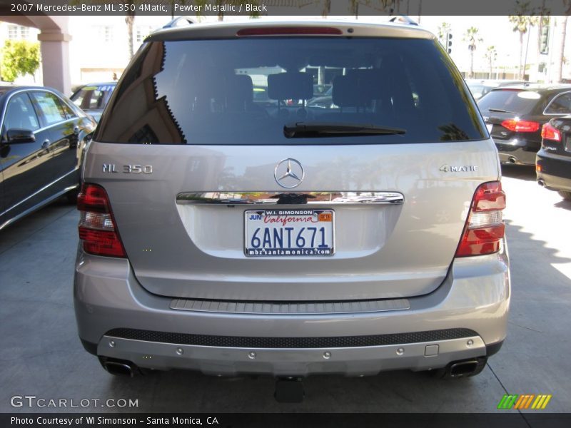 Pewter Metallic / Black 2007 Mercedes-Benz ML 350 4Matic