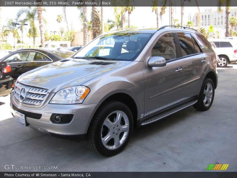 Pewter Metallic / Black 2007 Mercedes-Benz ML 350 4Matic
