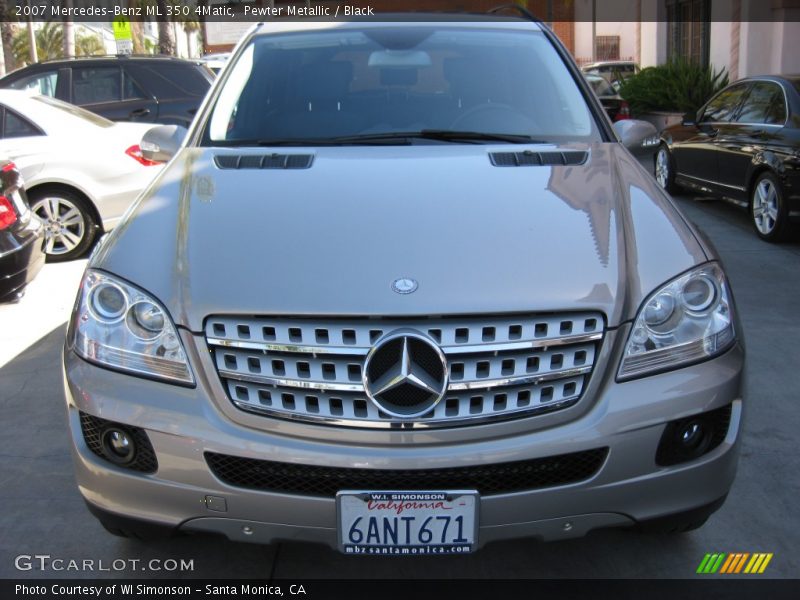 Pewter Metallic / Black 2007 Mercedes-Benz ML 350 4Matic
