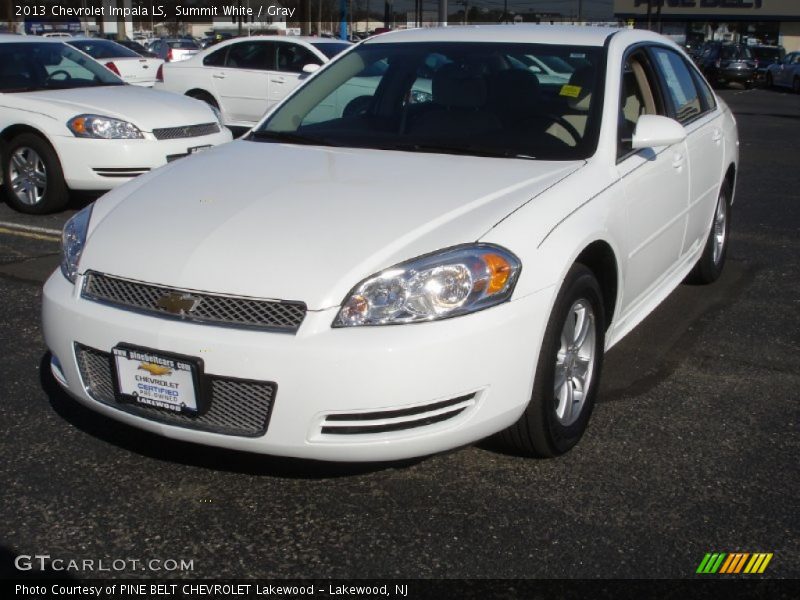 Summit White / Gray 2013 Chevrolet Impala LS
