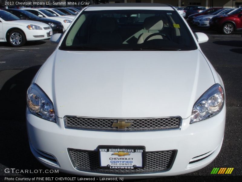 Summit White / Gray 2013 Chevrolet Impala LS