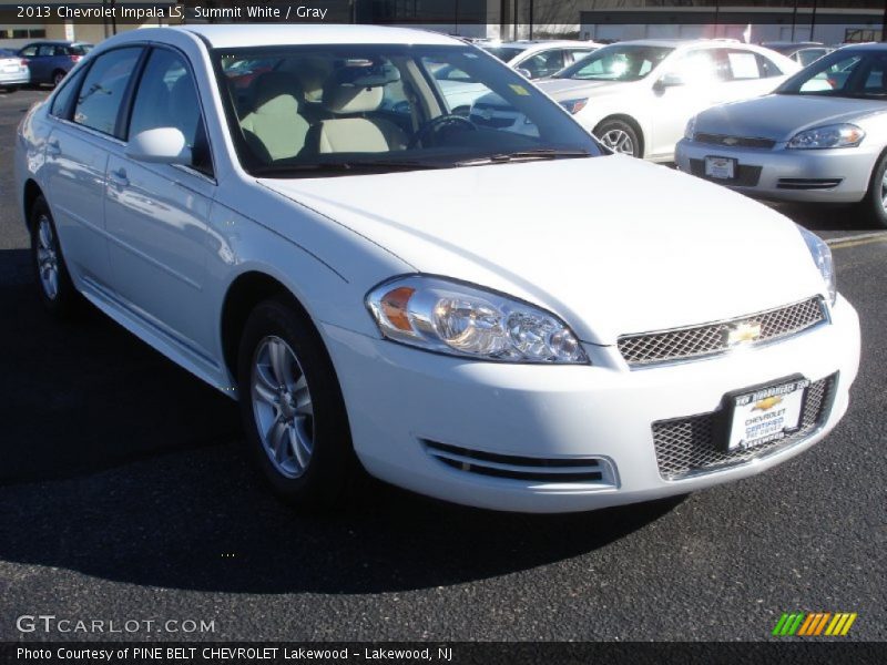 Summit White / Gray 2013 Chevrolet Impala LS
