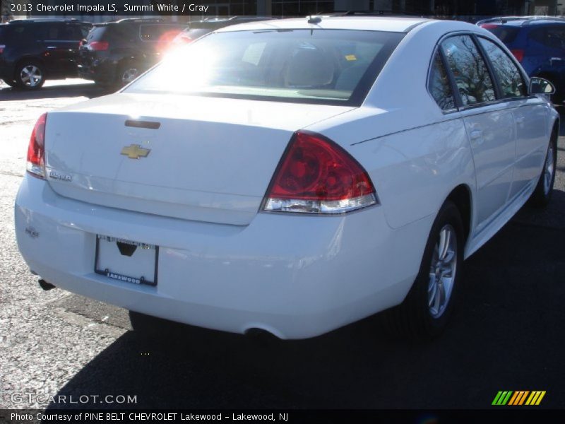 Summit White / Gray 2013 Chevrolet Impala LS