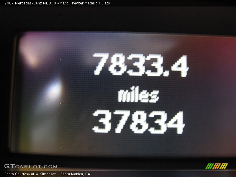 Pewter Metallic / Black 2007 Mercedes-Benz ML 350 4Matic