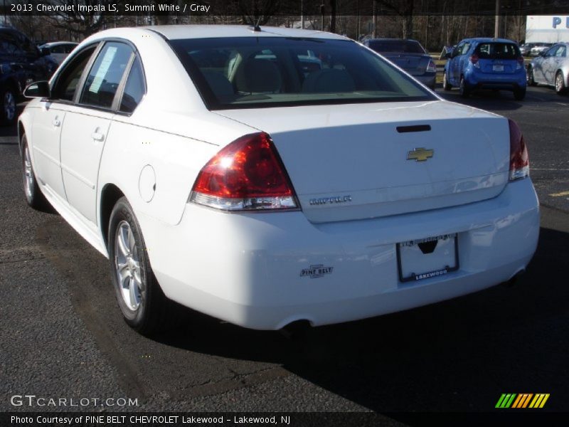 Summit White / Gray 2013 Chevrolet Impala LS