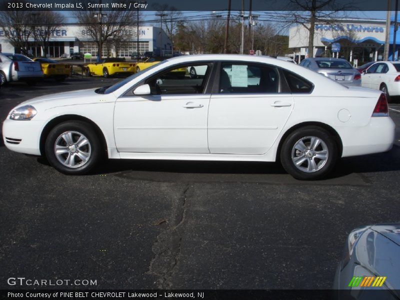 Summit White / Gray 2013 Chevrolet Impala LS