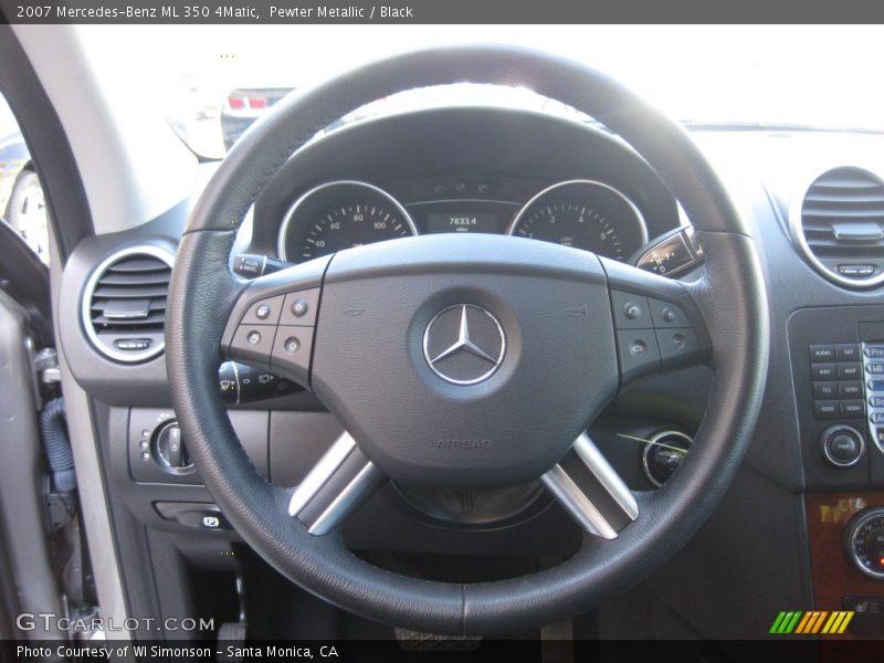 Pewter Metallic / Black 2007 Mercedes-Benz ML 350 4Matic