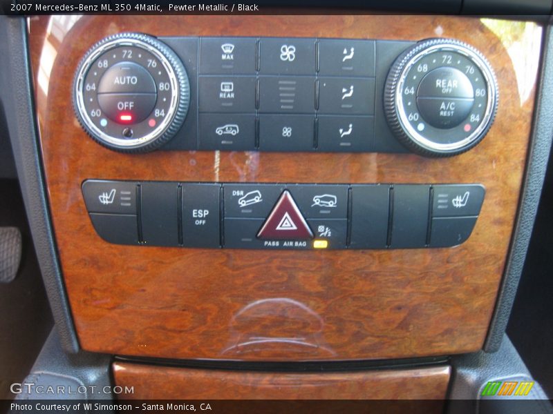 Pewter Metallic / Black 2007 Mercedes-Benz ML 350 4Matic