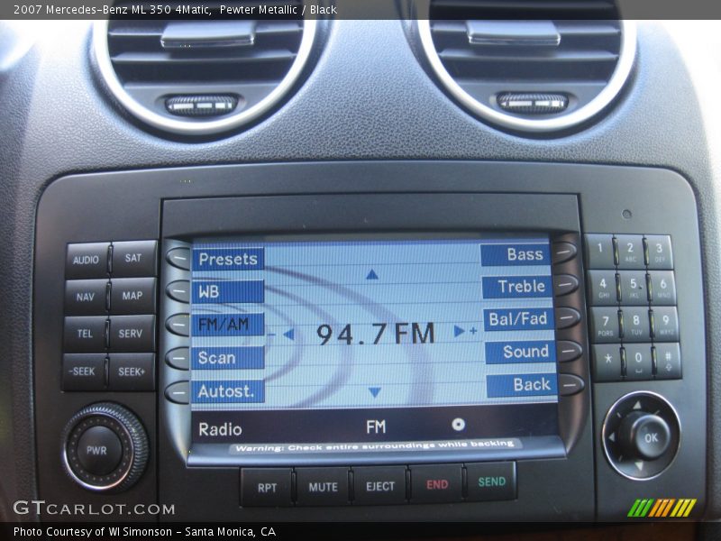 Pewter Metallic / Black 2007 Mercedes-Benz ML 350 4Matic