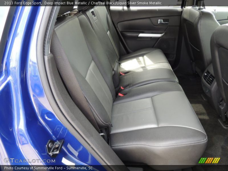 Deep Impact Blue Metallic / Charcoal Black/Liquid Silver Smoke Metallic 2013 Ford Edge Sport