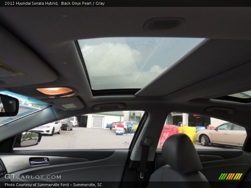 Black Onyx Pearl / Gray 2012 Hyundai Sonata Hybrid