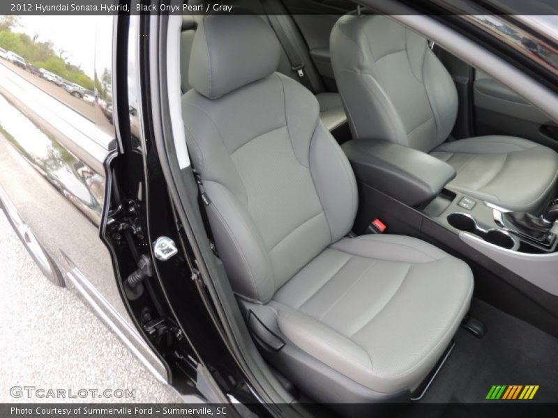 Black Onyx Pearl / Gray 2012 Hyundai Sonata Hybrid
