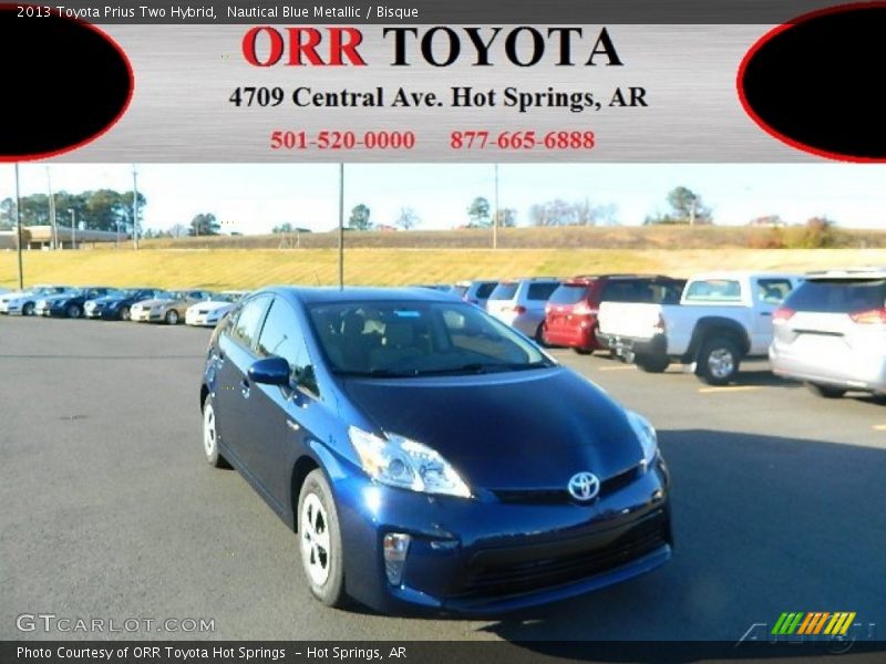 Nautical Blue Metallic / Bisque 2013 Toyota Prius Two Hybrid