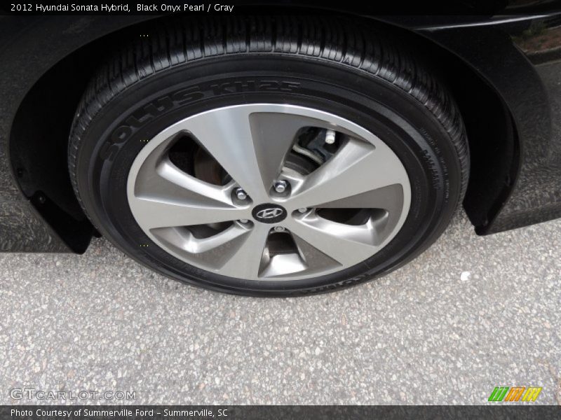 Black Onyx Pearl / Gray 2012 Hyundai Sonata Hybrid