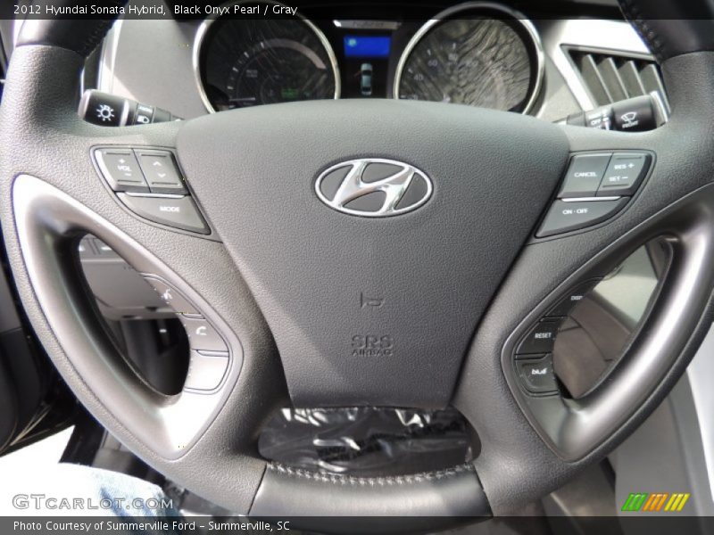 Black Onyx Pearl / Gray 2012 Hyundai Sonata Hybrid