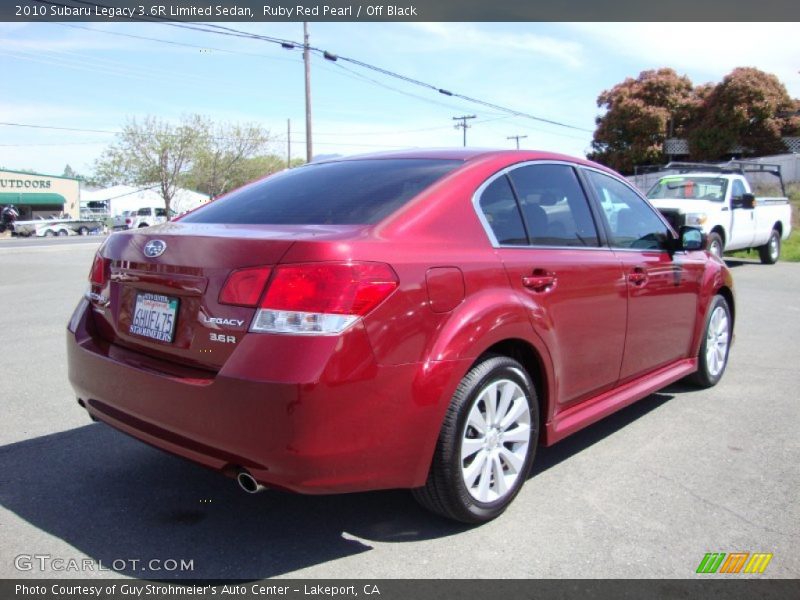 Ruby Red Pearl / Off Black 2010 Subaru Legacy 3.6R Limited Sedan