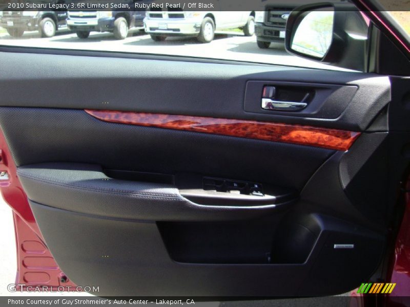 Ruby Red Pearl / Off Black 2010 Subaru Legacy 3.6R Limited Sedan