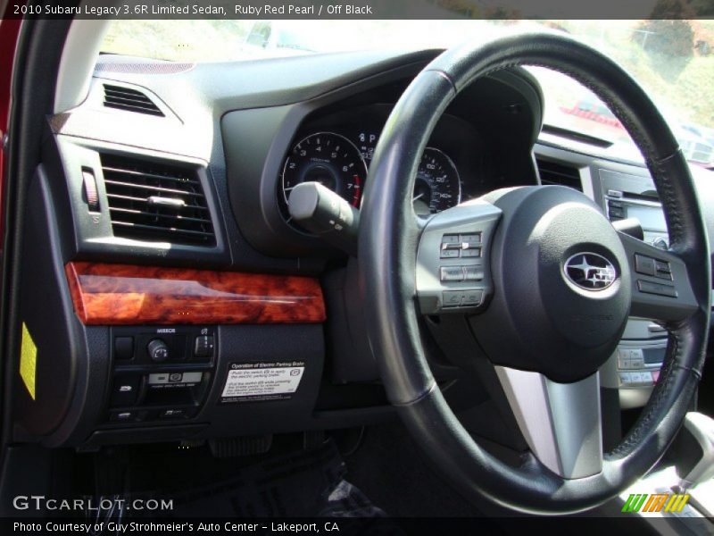 Ruby Red Pearl / Off Black 2010 Subaru Legacy 3.6R Limited Sedan