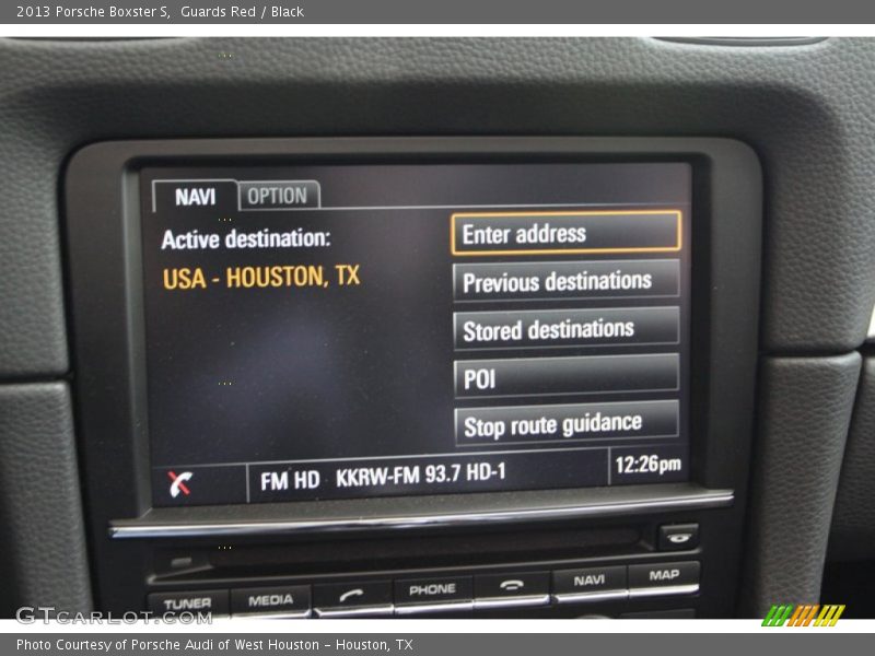 Guards Red / Black 2013 Porsche Boxster S