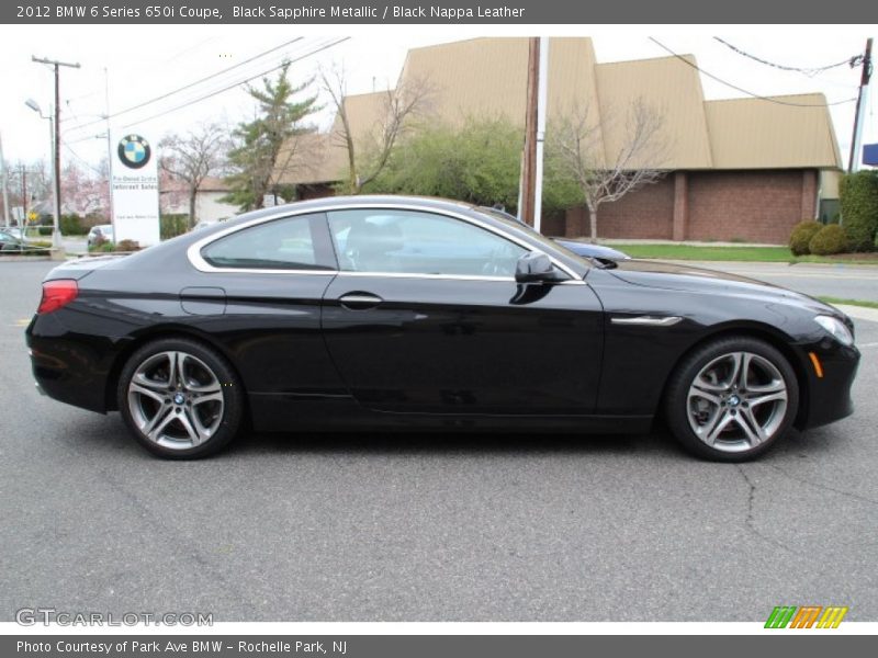 Black Sapphire Metallic / Black Nappa Leather 2012 BMW 6 Series 650i Coupe