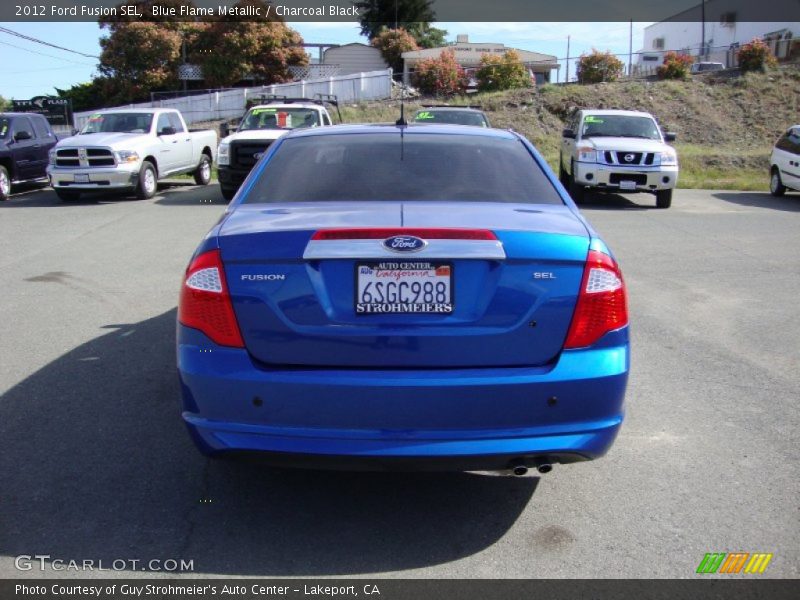 Blue Flame Metallic / Charcoal Black 2012 Ford Fusion SEL