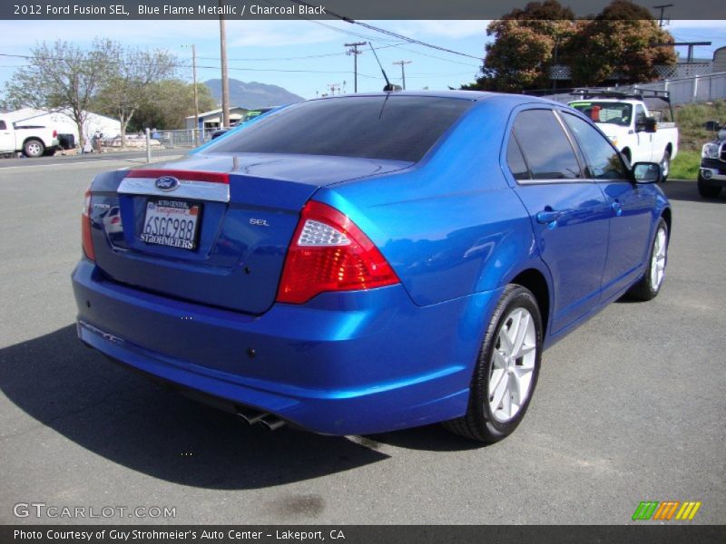 Blue Flame Metallic / Charcoal Black 2012 Ford Fusion SEL