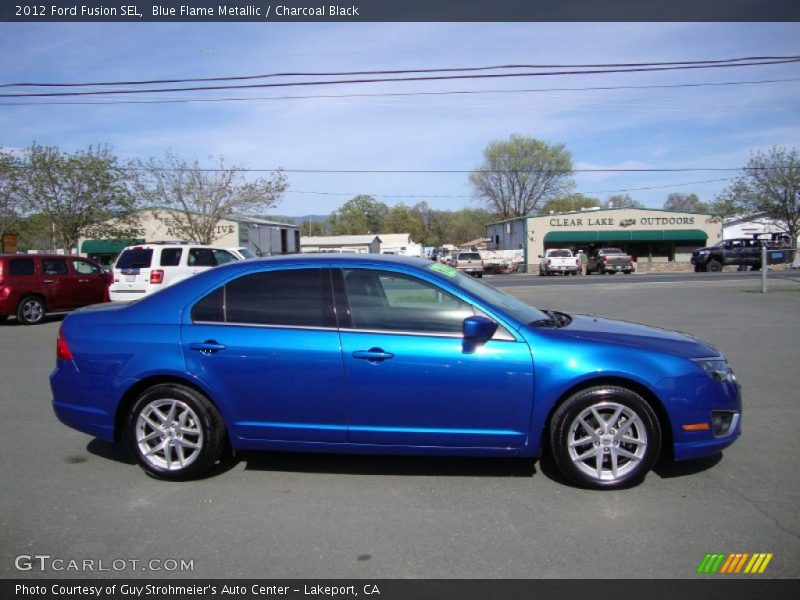 Blue Flame Metallic / Charcoal Black 2012 Ford Fusion SEL