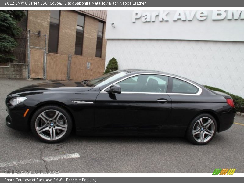 Black Sapphire Metallic / Black Nappa Leather 2012 BMW 6 Series 650i Coupe