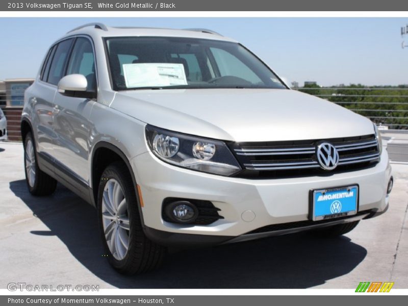 White Gold Metallic / Black 2013 Volkswagen Tiguan SE
