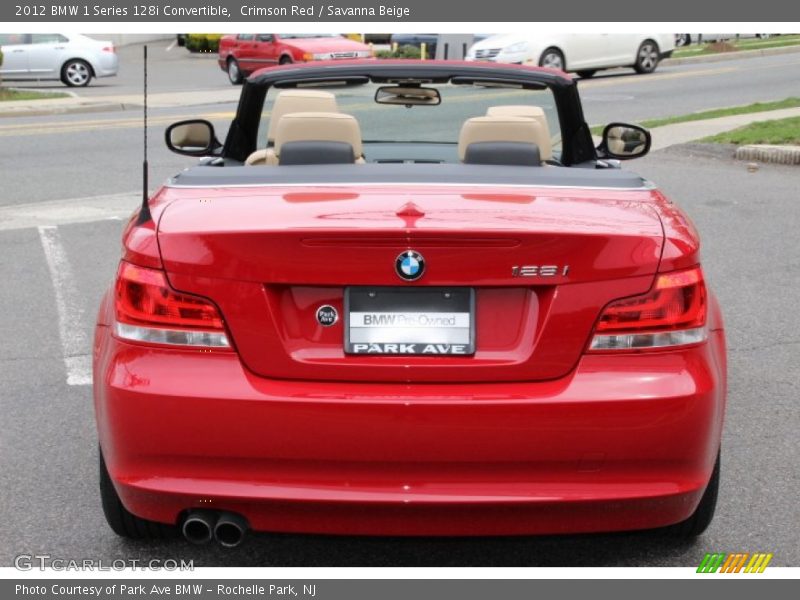 Crimson Red / Savanna Beige 2012 BMW 1 Series 128i Convertible