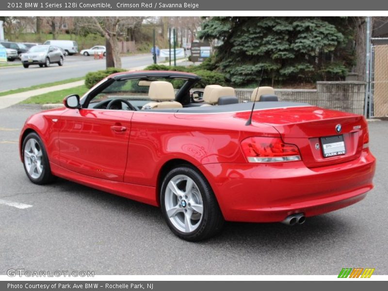 Crimson Red / Savanna Beige 2012 BMW 1 Series 128i Convertible