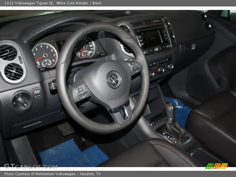 White Gold Metallic / Black 2013 Volkswagen Tiguan SE