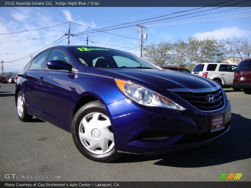 Indigo Night Blue / Gray 2012 Hyundai Sonata GLS