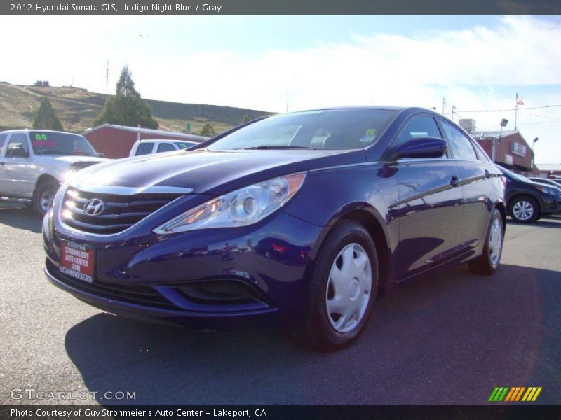 Indigo Night Blue / Gray 2012 Hyundai Sonata GLS