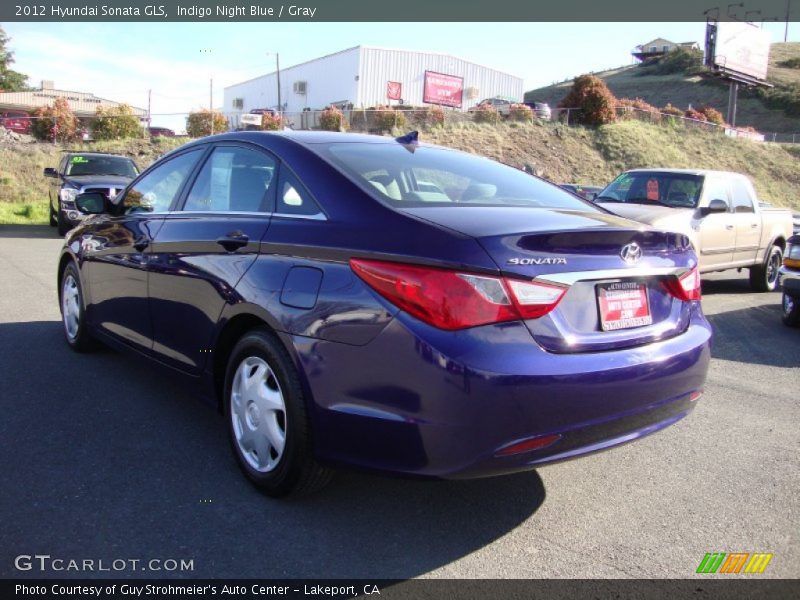 Indigo Night Blue / Gray 2012 Hyundai Sonata GLS