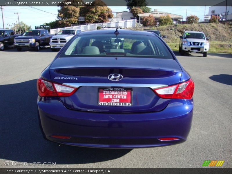 Indigo Night Blue / Gray 2012 Hyundai Sonata GLS