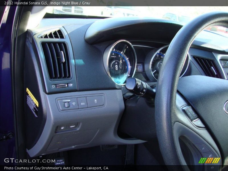Indigo Night Blue / Gray 2012 Hyundai Sonata GLS