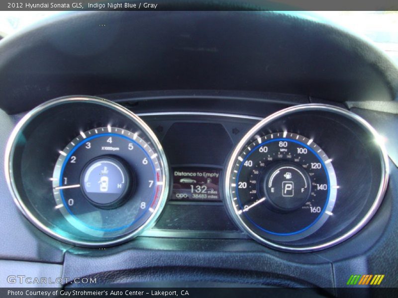 Indigo Night Blue / Gray 2012 Hyundai Sonata GLS