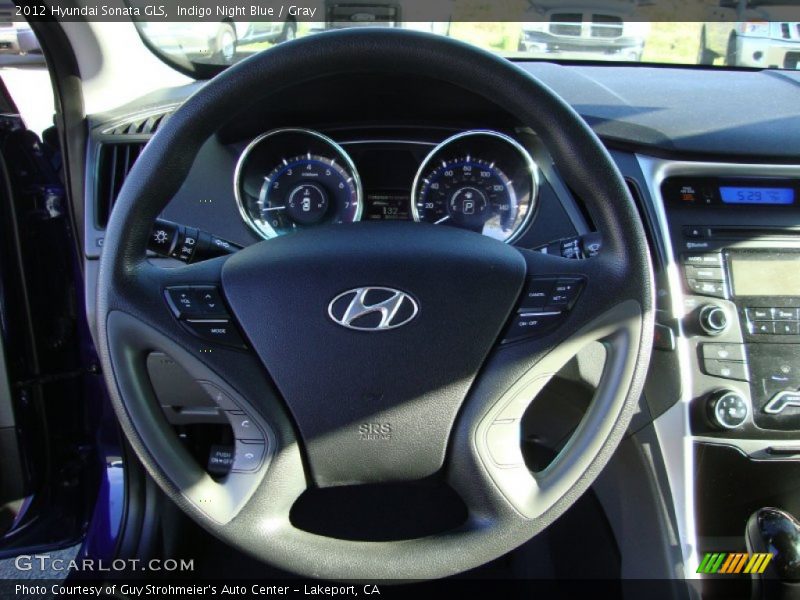 Indigo Night Blue / Gray 2012 Hyundai Sonata GLS