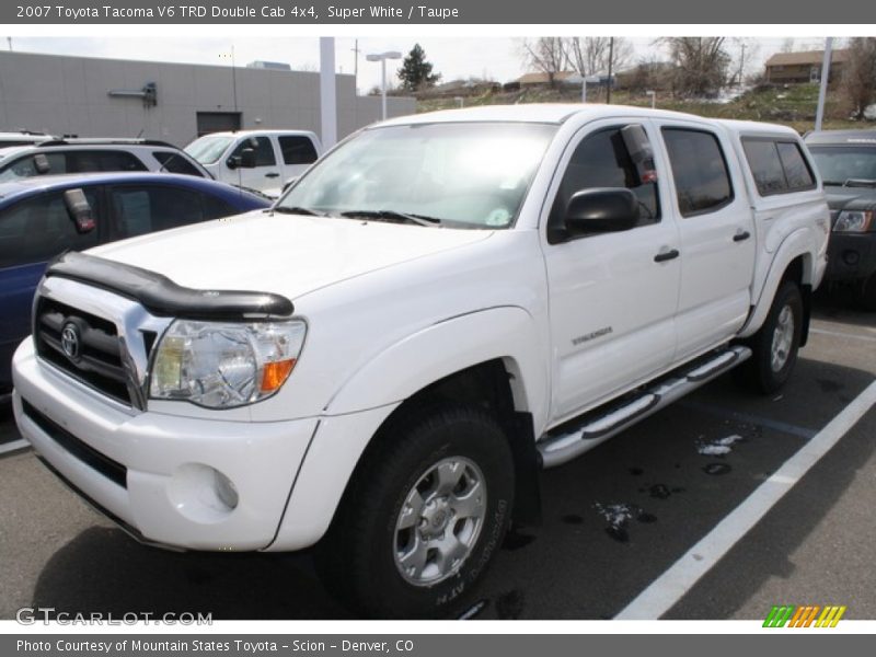 Super White / Taupe 2007 Toyota Tacoma V6 TRD Double Cab 4x4