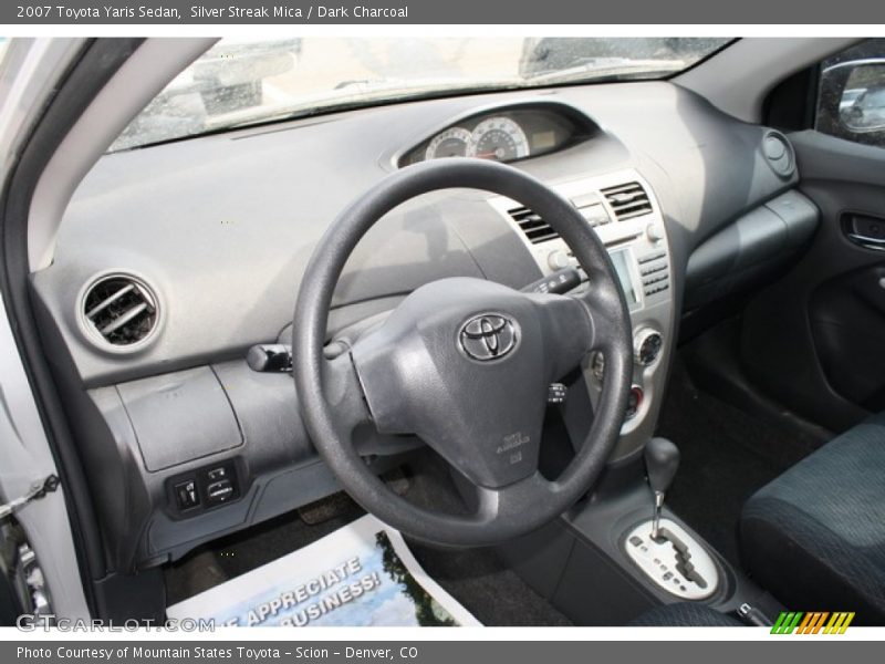 Silver Streak Mica / Dark Charcoal 2007 Toyota Yaris Sedan