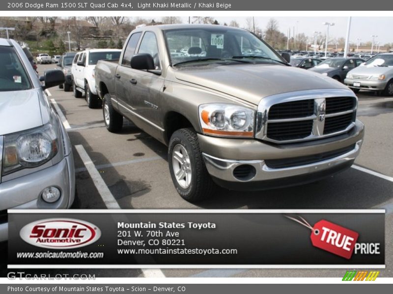 Light Khaki Metallic / Khaki Beige 2006 Dodge Ram 1500 SLT Quad Cab 4x4