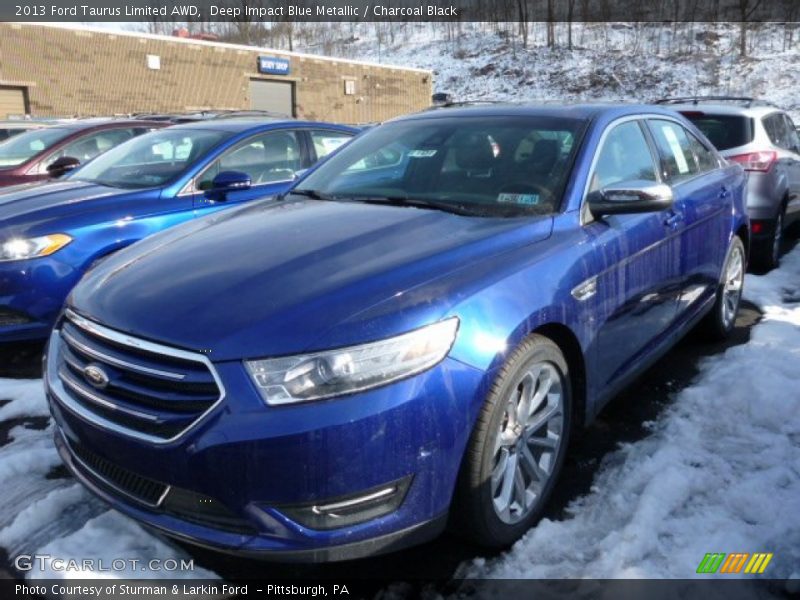 Deep Impact Blue Metallic / Charcoal Black 2013 Ford Taurus Limited AWD