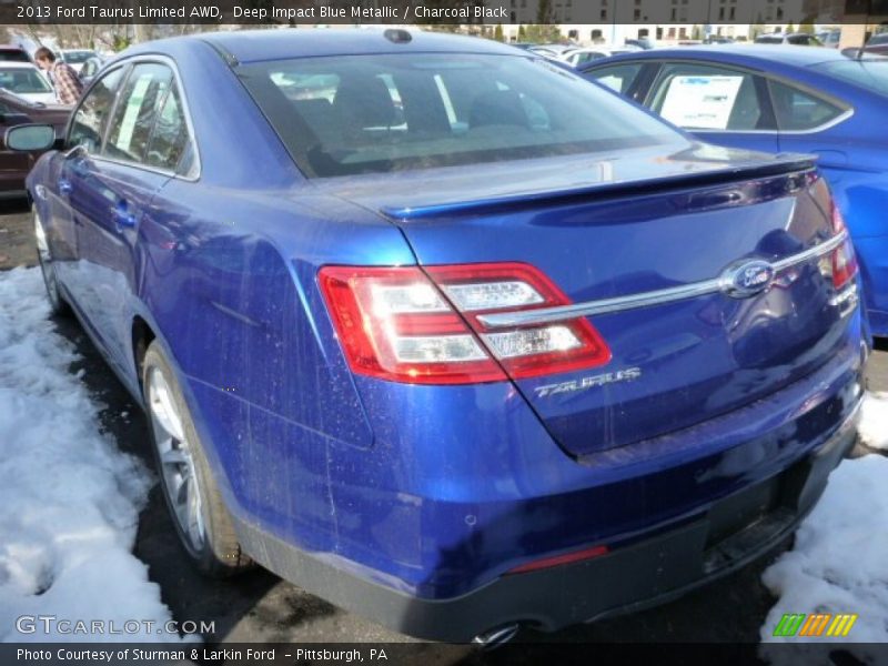 Deep Impact Blue Metallic / Charcoal Black 2013 Ford Taurus Limited AWD