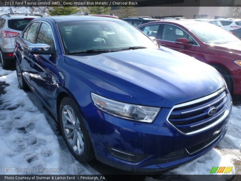 Deep Impact Blue Metallic / Charcoal Black 2013 Ford Taurus Limited AWD